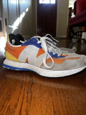 New Balance 327 Men’s 8.5 Grey/Blue/Orange/Multicolor Used - Image 1 of 4