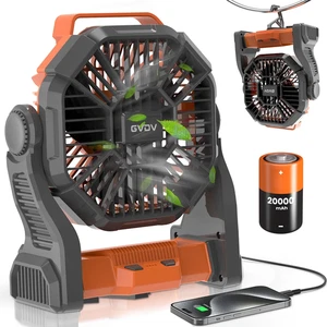 Portable Battery Operated Fan, Rechargeable Travel, Hiking, Fishing, Picnic - Picture 1 of 12