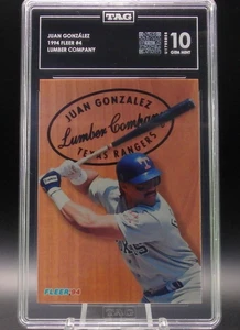 1994 Fleer Lumber Company #4 Juan Gonzalez TAG 10 GEM MINT - Bild 1 von 2