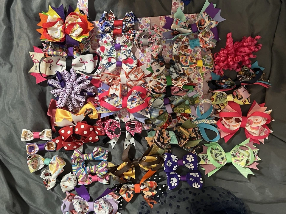 Lot Of 42 Hairbows Misc Sizes Disney, Harry Potter - Image 1 of 4