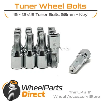 Колесные болты (12) тюнер хром для Smart Fortwo [Mk2] 07-14 на неоригинальных колесах - Изображение 1 из 4
