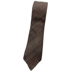 Drake’s Herren Shantung Seide ungefüttert Krawatte LUXUS Krawatte XL einfarbig braun W: 3,2" gebraucht, in einwandfreiem Zustand - Bild 1 von 5