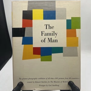 The Family Of Man Edward Steichen first edition HC/DJ Carl Sandburg MOMA - Picture 1 of 8