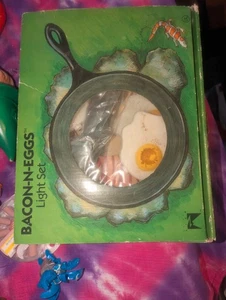 Vintage Sue Scott Primal Light Bacon-N-Eggs Novelty String Light Set 1991 NOS - Picture 1 of 1