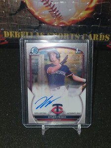 Kyler Fedko 2023 Bowman 1st Chrome Prospect Auto #CPA-KF Autograph Twins