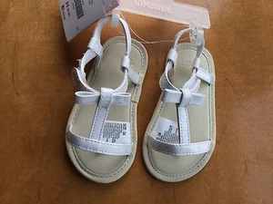 NWT Gymboree Egg Hunt White Crib Sandals Shoes Baby Girl Infant 1 - Picture 1 of 1