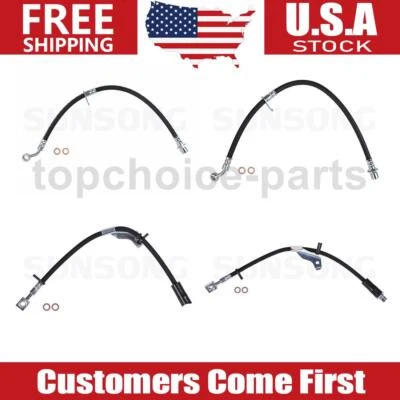 4pcs Front Rear Left & Right Brake Hose Line For 2011-2012 Chevrolet Equinox Foto 1 de 4