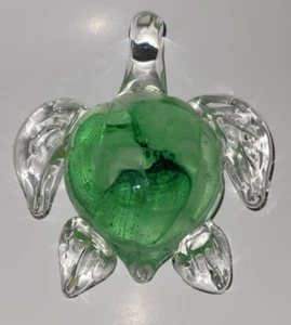 Dynasty Gallery Glass Sea Turtle LIGHT GRREN Green Glow - Picture 1 of 17
