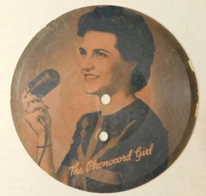 Rare Packard Bell Phonocord 5" picture display 78 RPM disc 1940's - Picture 1 of 2