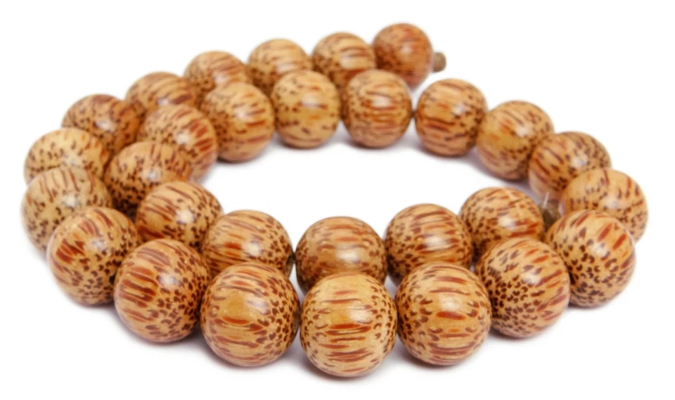 😏 Kokospalmholz Perlen Kugeln 4, 6, 8, 11 & 15 mm Holzperlen für Mala, Kette 😉 - Bild 1 von 1