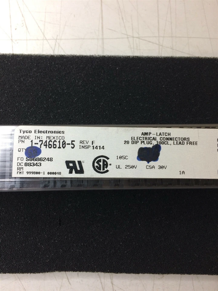 1-746610-5 TYCO CONN DIP HDR IDC 20POS VERT ROHS 6 PCS - Image 1 of 1