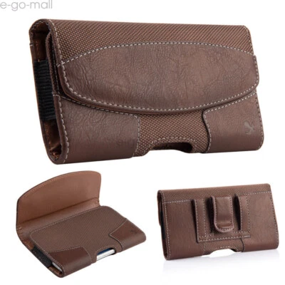 Cell Phones Case Horizontal Leather Carrying Pouch Cover with Belt Clip Holster - Image 1 of 4