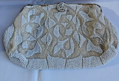 复古手工制作法国适用于 CECILE Hamilton 百慕大串珠钱包 好莱坞 Glam — 第 1/4 张图片