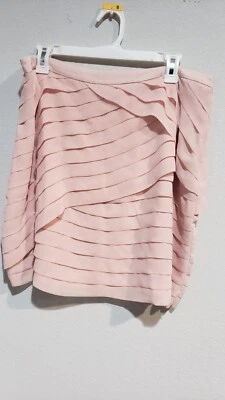 New York & Company Pink Layered Wedding Guest Skirt Size 16 Zipper - Image 1 of 4