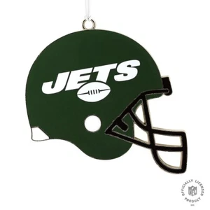Casco de fútbol americano de los New York Jets NFL adorno de metal distintivo nuevo - Imagen 1 de 3