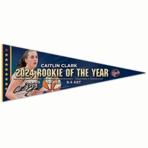CAITLIN CLARK 2024 ROOKIE OF THE YEAR FELT ROLL UP PENNANT 12"x30" WINCRAFT 🏀 - Picture 1 of 1