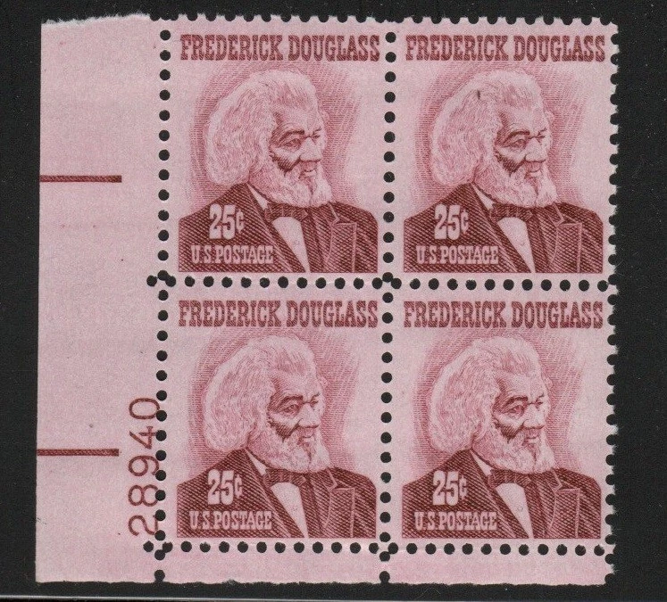ALLY'S US Plate Block Scott #1290 25c Frederick Douglas [4] MNH F/VF [STK] - Image 1 of 1
