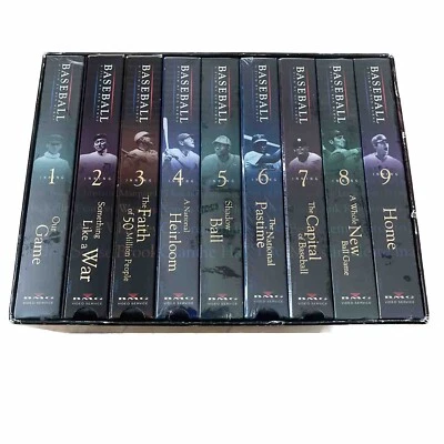 BASEBALL Ken Burns   [VHS TAPE Series] Box Set 9 Tapes Like New - Image 1 of 4
