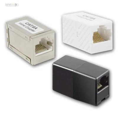 RJ45 Kupplung Adapter PatchKabel Verlängerung CAT6 LAN ISDN Netzwerk Verbinder - Bild 1 von 4