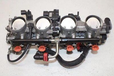 13-18 KAWASAKI NINJA ZX6R OEM MAIN FUEL INJECTORS LINES THROTTLE BODIES BODY TPS - Image 1 of 4