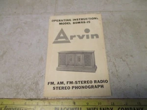 Radio estéreo fonógrafo Arvin FM AM 80M88-I5 de colección - Imagen 1 de 2