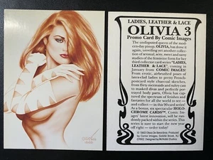 Olivia 3 Damen, Leder & Spitze Promo Karte von Comic Images - Bild 1 von 1