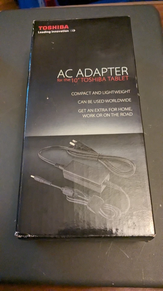 Genuine Toshiba PA3922U-1ARA 30W Global AC Power Adapter for Toshiba 10" Tablet