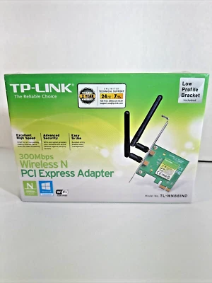 TP-Link 300Mbps Wireless N PCI Express Adapter TL-WN881ND - New - Image 1 of 4
