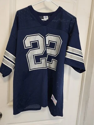 Jersey XL Dallas Cowboys #22 Emmitt Smith Logo 7 Seven vintage Foto 1 de 4