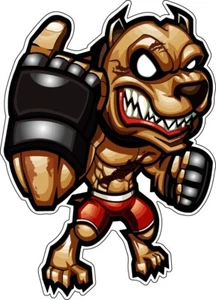 Fearless Boxer Dog Fighter American Pitbull Terrier Fighting Vinyl Sticker Decal - Bild 1 von 1