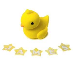 Duck cake toppers edible decorations Fondant personalised Baby birthday - Picture 1 of 7