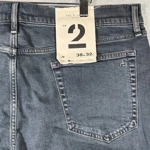 Rag Bone Jeans Mens 38x32 Gray Fit 2 Slim Stretch Minna - Picture 1 of 10