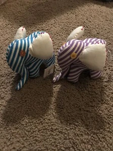 Decorator ISHANA Stuffed Elephant fabric Designer LooK LOT RARE 5” - Picture 1 of 12