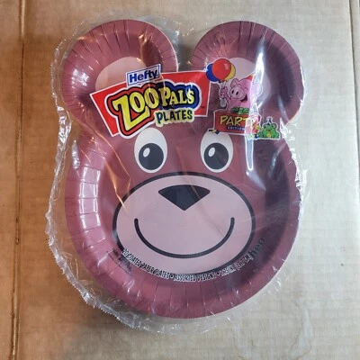 ZOO PALS Hefty Paper Plates Party Edition 2023 15 Count Mixed Designs NEW SEALED - Image 1 of 2