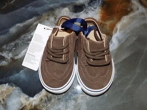 Janie and Jack Brown Suede Wingtip Sneakers Size 4 Toddlers NEW - Picture 1 of 5