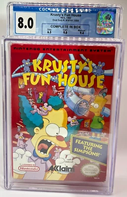 Krusty's Fun House - NES Nintendo - CIB - Graded CGC 8.0!! - Image 1 of 2