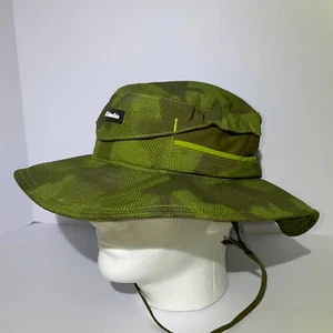 Columbia Sonnenhut Größe S/M grün Camouflage Kordelzug Riemen Klappen CU0246 - Bild 1 von 6
