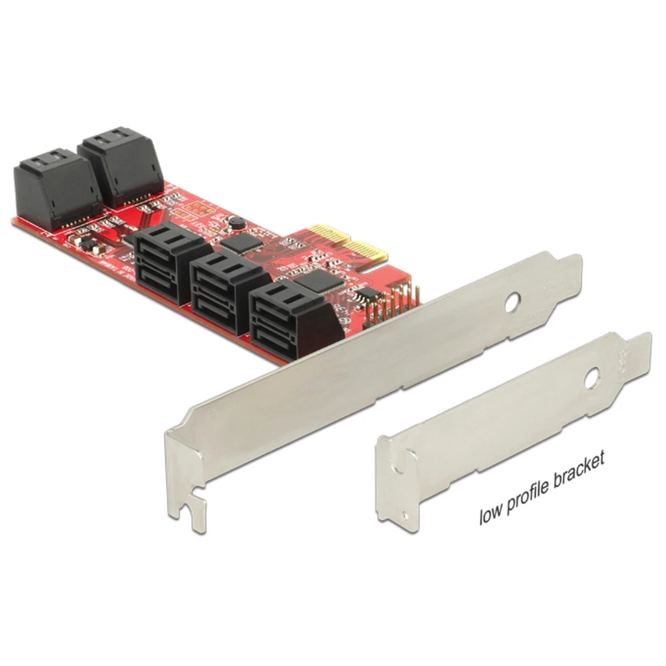 Delock PCIe SATA 6gb/s 10x intern Low Profile