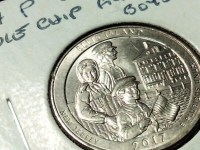 Mint Error Coin Washington Quarter 2017 p Die Chip On Girls Hair And Boys Hat - Image 1 of 4