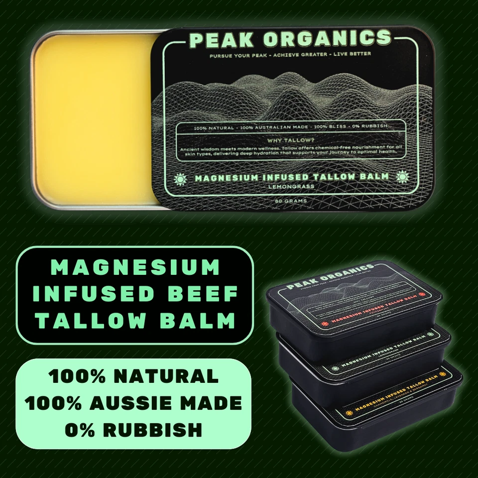 Magnesium Grassfed Beef Tallow Balm Natural Toxic Free Skincare - Aussie Made 🐮 - Image 1 of 4