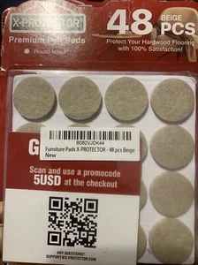 48 PC. Beige Premium Felt Pads (NEW) - Picture 1 of 8