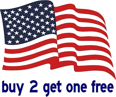American Flag Bumper Sticker - Patriot USA - Waving 4" x 6" - GoGoStickers