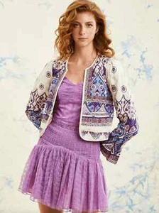 NWT $345 Love the Label Jaelyn Quilted Jacket In Delilah Border Print XS - Picture 1 of 7