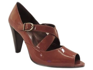 Anne Klein Jules Damen-Pump offene Zehenpartie mittelbraun Größe 10 M - Bild 1 von 5