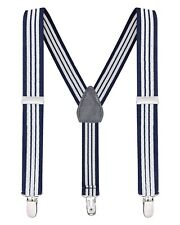 Buyless Fashion Kids Adjustable Suspenders Elastic Solid Color 1 Inch Y Back