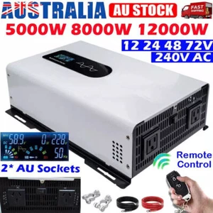 3000W 5000W 8000W 12000W Pure Sine Wave Inverter Solar Off Grid 12V 24V 48V 240V - Picture 1 of 44