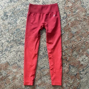 Gymshark Adapt Seamless Ombré Leggings Red Pink High Waisted Women’s Size Xs - Picture 1 of 7