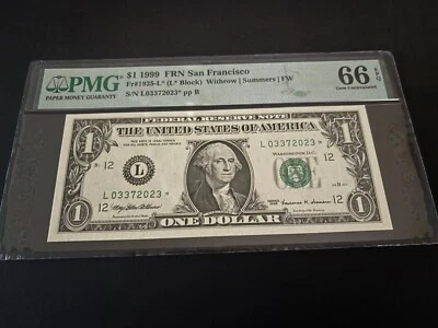 2023 Birth Year or Anniversary Fancy Serial Numbers Star FRN, San Francisco - Image 1 of 2
