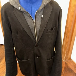 Projek Raw Jacket W/Gray Hoodie Insert, Black, Men's Size L, Camp Lining, Sporty - Picture 1 of 7