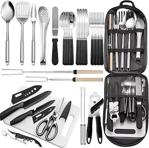 27 Piece Cookware Kit, Stainless Steel Outdoor Cooking - Picture 1 of 7
